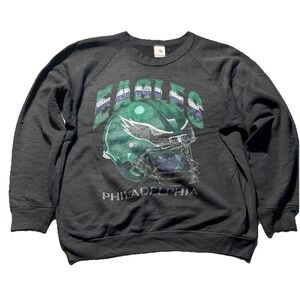 Vintage 90s Philadelphia Eagles Crewneck Sweatshirt USA Logo Athletic L NFL Fade